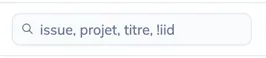 Le champ de recherche de la barre d'écran