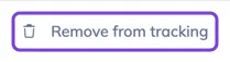 The Remove from tracking button