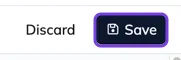 A pending take, with the Save and Discard buttons